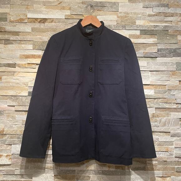 Ralph Lauren Jackets & Blazers - Ralph Lauren Equestrian Blazer 6 | Vintage Navy Jacket, Leather Trim Toggle Rare